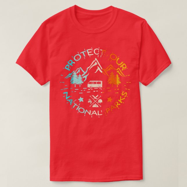 Protect Our US 59 National Parks Preserve Camping  T-Shirt (Design Front)