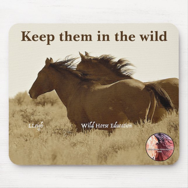 Protect Our Wild Horses Mouse Pad (Front)