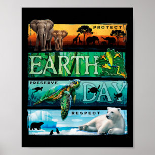 Protect Preserve Respect Earth Day Poster