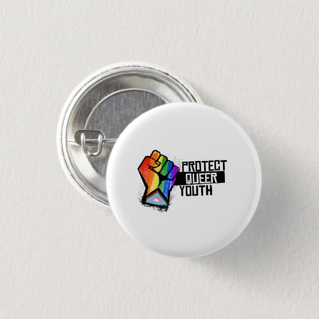 Protect Queer Youth 3 Cm Round Badge (Front & Back)