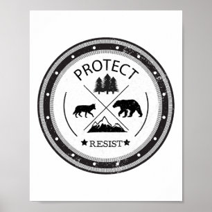 Protect - Resist National Parks And Forest Service Poster