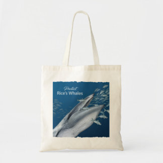 Protect Rice's Whales tote bag