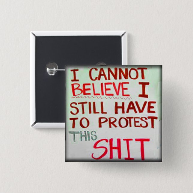 Protect Roe V Wade, Women's Rights Feminist Women 15 Cm Square Badge (Front & Back)