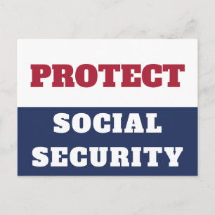 Protect Social Security Anti Trump Trumpism Postcard