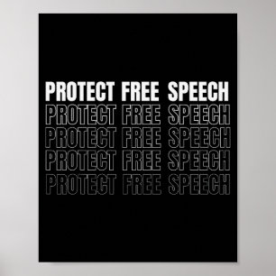 Protect Speech Men Women Poster