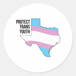 Protect Texas Trans Youth Classic Round Sticker