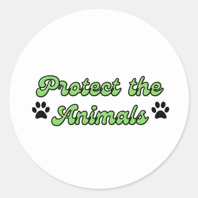 Protect the animals sticker animal lover sticker (Front)