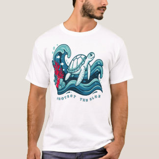 Protect The Blue Sea Turtle Ocean Conservation T-S T-Shirt