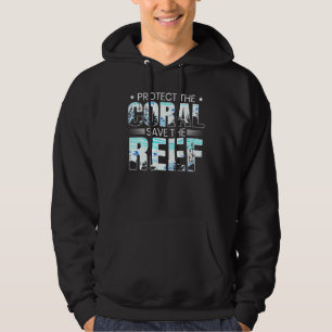 Protect The Coral Save The Reef Scuba Diving Aquah Hoodie