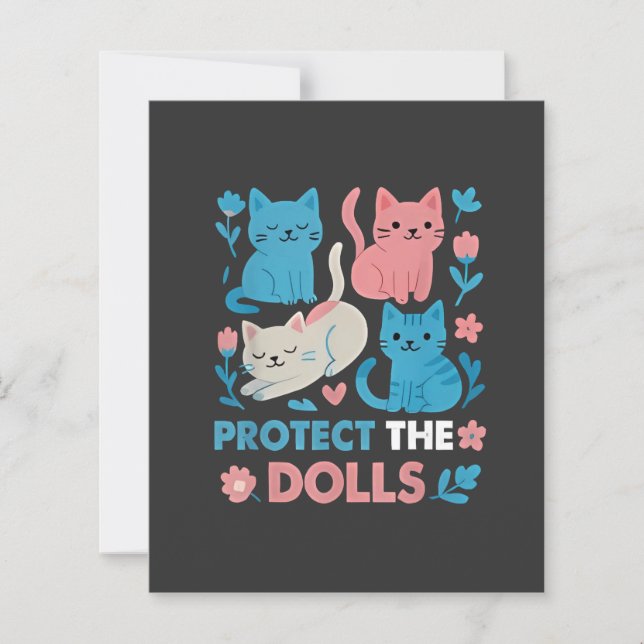 Protect the Dolls Equality Trans LGBT cats Lover  (Front)