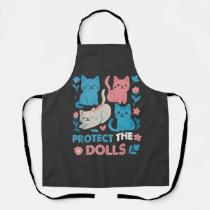 Protect the Dolls Equality Trans LGBT cats Lover Apron