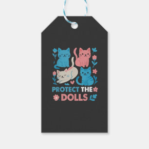 Protect the Dolls Equality Trans LGBT cats Lover  Gift Tags