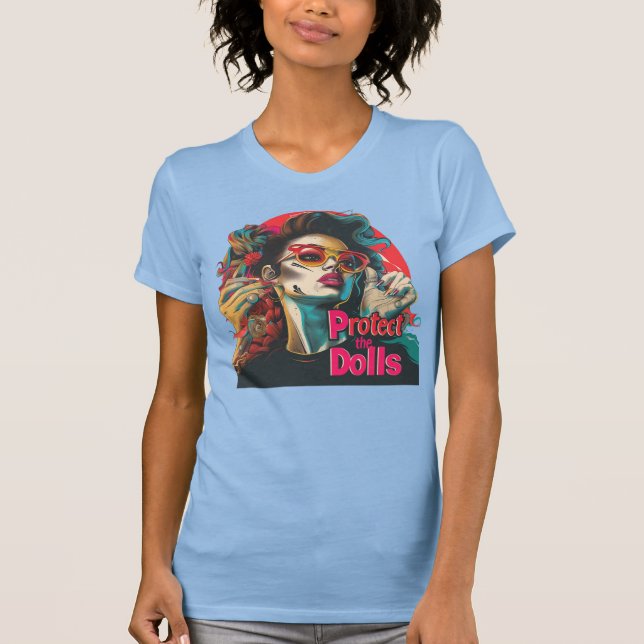 Protect The Dolls Feminist Trans Human Rights T-Shirt (Front)
