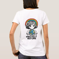 🌈 "Protect the Earth – Anime Girl Holding Planet"