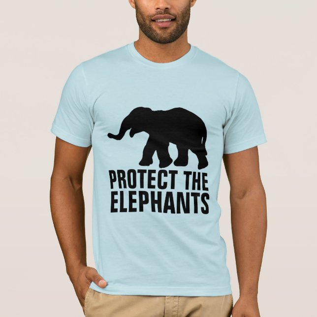 PROTECT THE ELEPHANTS T-SHIRTS (Front)