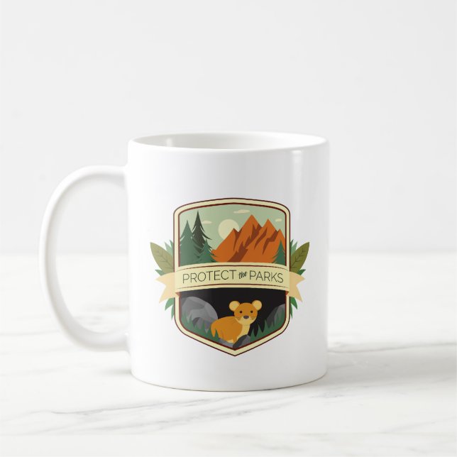 Protect the Parks Pika Coffee Mug (Left)