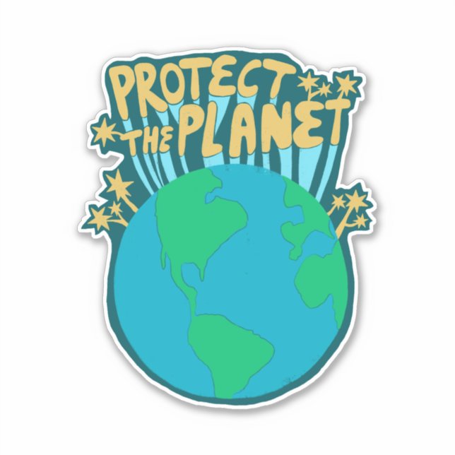 PROTECT THE PLANET SAVE EARTH Eco Green (Front)