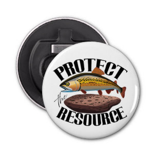 Protect The Resource With Rainbow Trout In Habitat Bottle Opener