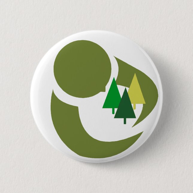 Protect The Trees 6 Cm Round Badge (Front)