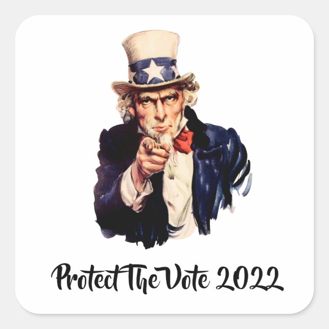 Protect The Vote 2022 Square Sticker (Front)