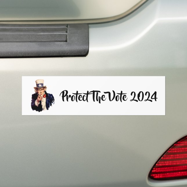 Protect The Vote 2024 Bumper Sticker (On Car)