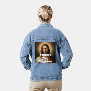 Protect Thy Neighbor Denim Jacket