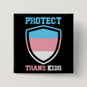Protect Trans Kids 15 Cm Square Badge