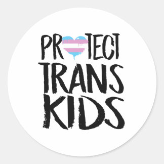 Protect Trans Kids Classic Round Sticker