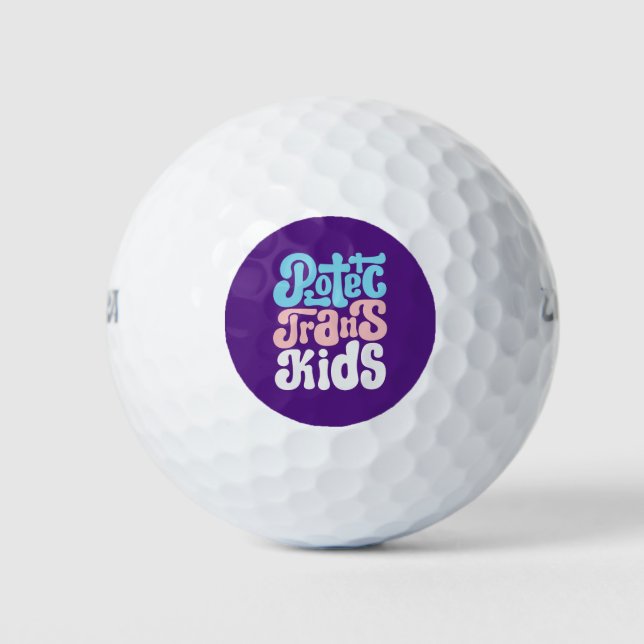 Protect Trans Kids Golf Balls (Front)
