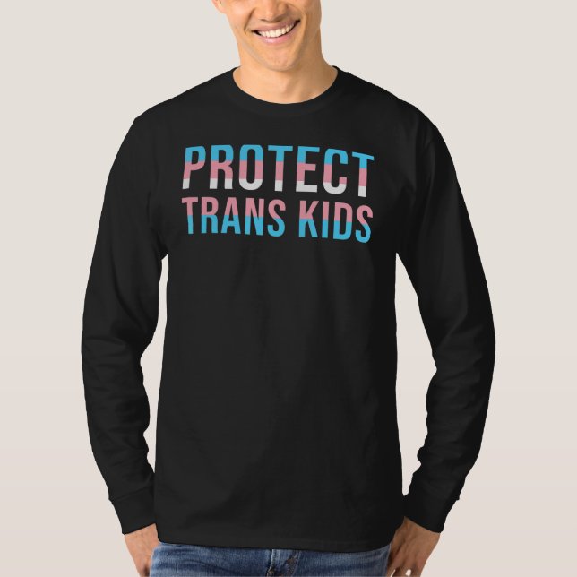 Protect Trans Kids   Lgbt Pride T-Shirt (Front)