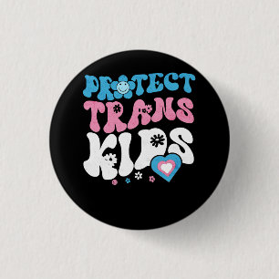 Protect Trans Kids LGBT Pride Transgender Colour G 3 Cm Round Badge