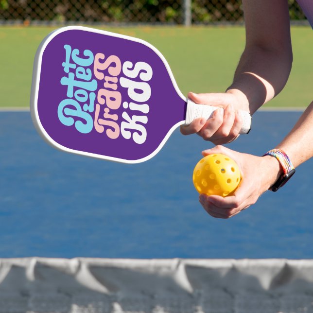 Protect Trans Kids Pickleball Racket Paddle (Insitu)