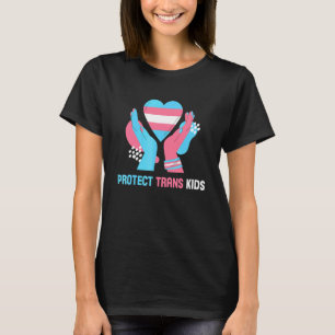 Protect Trans Kids  Pride Lgbt Flag Transgender Fl T-Shirt