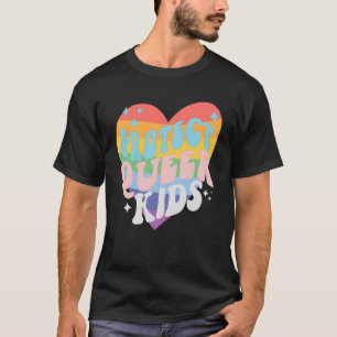 Protect Trans Kids Queer  Trans Pride Colours T-Shirt