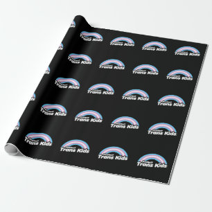 Protect Trans Kids - Rainbow Wrapping Paper