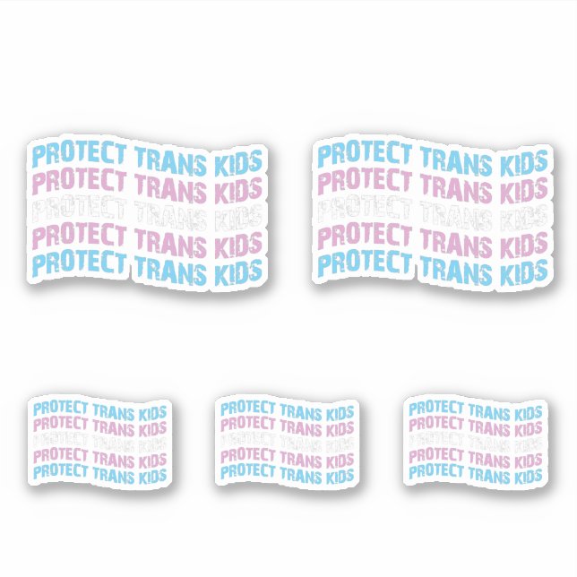 Protect Trans Kids - Trans Flag Wave (Front)