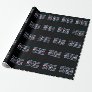 Protect Trans Kids - Trans Flag Wave Wrapping Paper