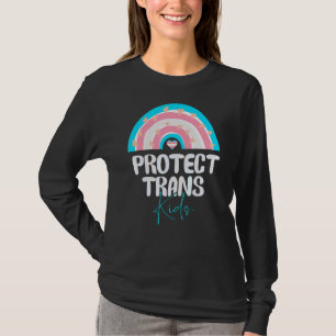 Protect Trans Kids Transgender Flag Heart Lgbtq Mo T-Shirt