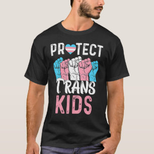 Protect Trans Kids Transgender Pride Cute Heart Lg T-Shirt