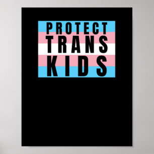 Protect Trans Kids Transgender Pride Sticker Poster
