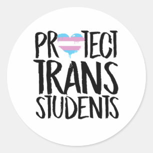 Protect Trans Students Classic Round Sticker