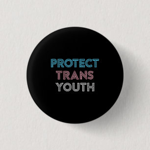 Protect Trans Youth Transgender LGBT Pride 3 Cm Round Badge