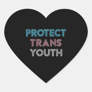Protect Trans Youth Transgender LGBT Pride Heart Sticker