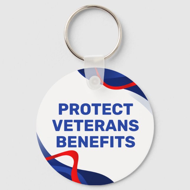 Protect Veterans Benefits Political Key Ring (Front)