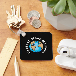 Protect What Matters Eco Earth Design Key Ring