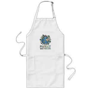 Protect What You Love" Environmental Earth Design Long Apron