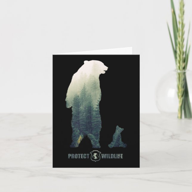 Protect Wildlife - Environmental Protection - Bear Card (Front)