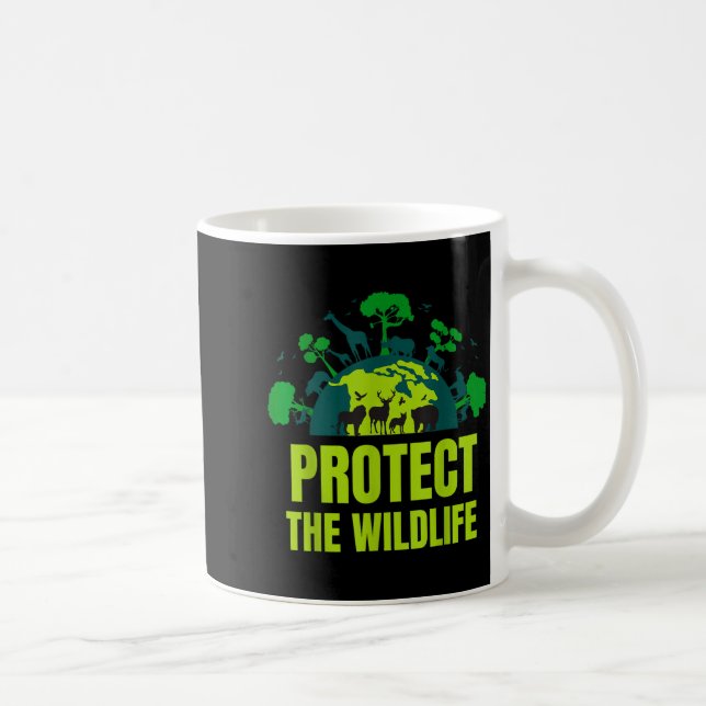 Protect wildlife nature _ earth day save animals coffee mug (Right)