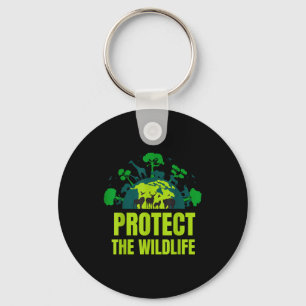 Protect wildlife nature _ earth day save animals key ring