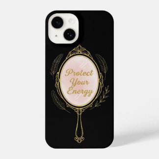 Protect Your Energy - Gold Vintage Mirror Iphone  14 Case